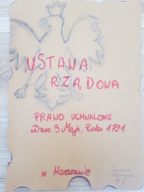 Plakat konstytucja 2021 Zuzanna Klukowska kl II